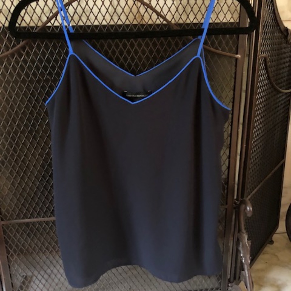Banana Republic Navy/Royal Blue V-Neck Cami, Women's Size Small